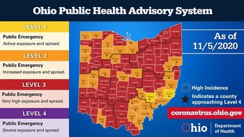 COVID Public Health Advisory Map November 5 2020