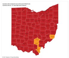 Ohio Public Health Map January 8